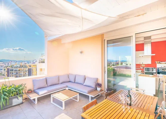 Attico Luce E Colori - Terrazza Vista Mare - 5 Bdr * Cagliari