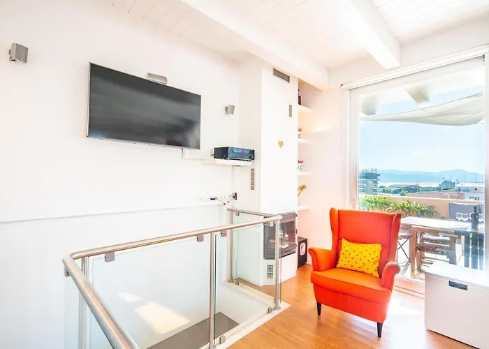Attico Luce E Colori - Terrazza Vista Mare - 5 Bdr * Cagliari